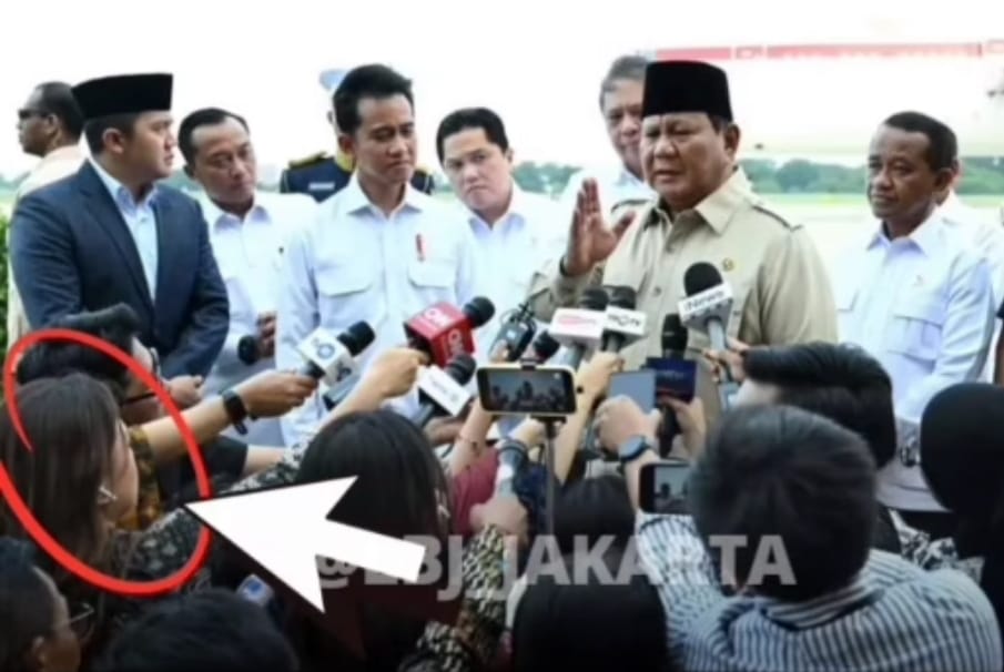 Momen wartawan CNN mewawancarai presiden Prabowo tentang MBG. (IG@LBJ Jakarta)